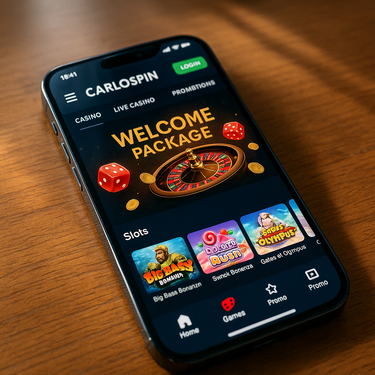 CarloSpin Casino Mobile Interface - Responsive Gaming Experience